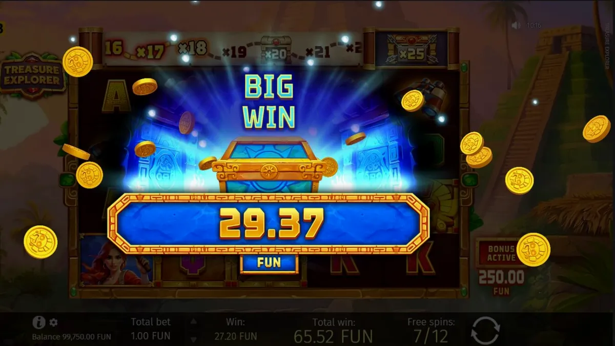 Laura Loot menjelajahi reruntuhan kuno di slot Treasure Explorer